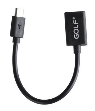 Εικόνα της ΚΑΛΩΔΙΟ USB  MICRO OTG  0,10M GOLF GC-06-BK