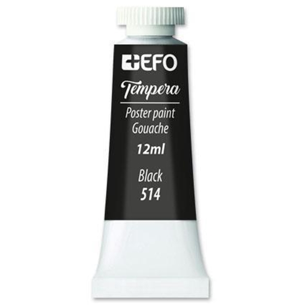 ΤΕΜΠΕΡΑ +EFO 12ml BLACK-ΜΑΥΡΟ Νo514 σωληνάριο