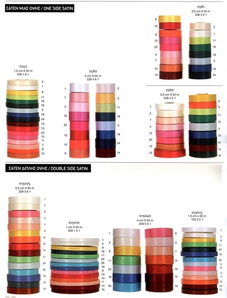 ΚΟΡΔΕΛΑ ΣΑΤΕΝ ΔΙΠΛΗΣ 1cm X 50m ΠΡΑΣΙΝΟ  No015010-18