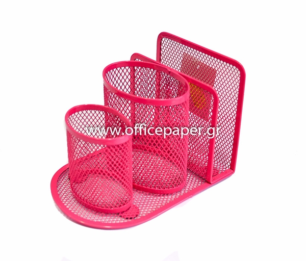 ΜΟΛΥΒΟΘΗΚΗ ΜΕΤΑΛΙΚΗ ΣΥΡΜΑ 2 ΜΟΛΥΒ.+ΦΑΚΕΛΟΣΤΑΤΗ ΡΟΖ 10Χ10Χ14εκ.