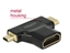 Εικόνα της ΑΝΤΑΠΤΟΡΑΣ HDMI DELOCK από HDMI-A female σε HDMI Mini-C & Micro-D ΜΕΤΑΛΛΙΚΟ ΣΩΜΑ