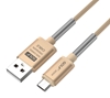 ΚΑΛΩΔΙΟ GOLF USB 2.0 σε USB Micro, Fast Charging Sync, Braided, 1m, Gold
