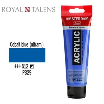 Εικόνα της ΑΚΡΥΛΙΚΟ ΧΡΩΜΑ AMSTERDAM 120ml COBALT BLUE  σωληνάριο N512