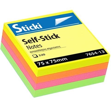 Εικόνα της ΧΑΡΤΑΚΙΑ ΑΥΤΟΚ. STICKI ΚΙΤΡΙΝΑ  75X75mm X 320Φ ΝΕΟΝ   7654-13