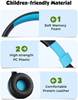 ΑΚΟΥΣΤΙΚΑ MPOW headphones για παιδιά Che1 BH385A, noise limit, 3.5mm, μαύρο-μπλέ
