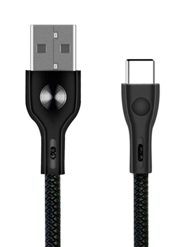 ΚΑΛΩΔΙΟ POWERTECH Καλώδιο USB σε Type-C eco pvc PTR-0008, copper, 1m, μαύρο