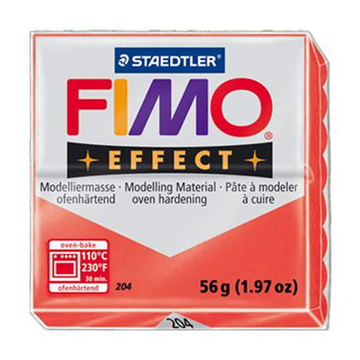 ΠΗΛΟΣ FIMO EFFECT 8020 TRANSPARENT RED No204