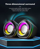 ΗΧΕΙΑ AULA gaming ηχεία N-107, 2x 3W, RGB, USB/3.5mm, μαύρα