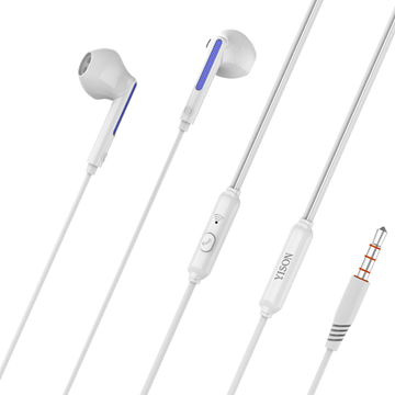 ΑΚΟΥΣΤΙΚΑ YISON earphones με μικρόφωνο X4, 3.5mm, 1.2m, λευκά