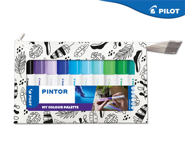 ΜΑΡΚΑΔΟΡΟΣ PILOT PAINT PINTOR ΣΕΤ 10 ΧΡΩΜΑΤΑ MEDIUM WARM COLORS