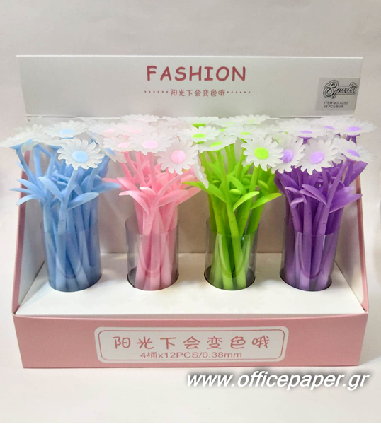 ΣΤΥΛΟ FANCY ΜΑΡΓΑΡΙΤΑ  0.5mm ΜΠΛΕ ΜΕΛΑΝΗ GEL (4 ΧΡΩΜΑΤΑ ΣΤΕΛΕΧΟΣ) 0.67.235