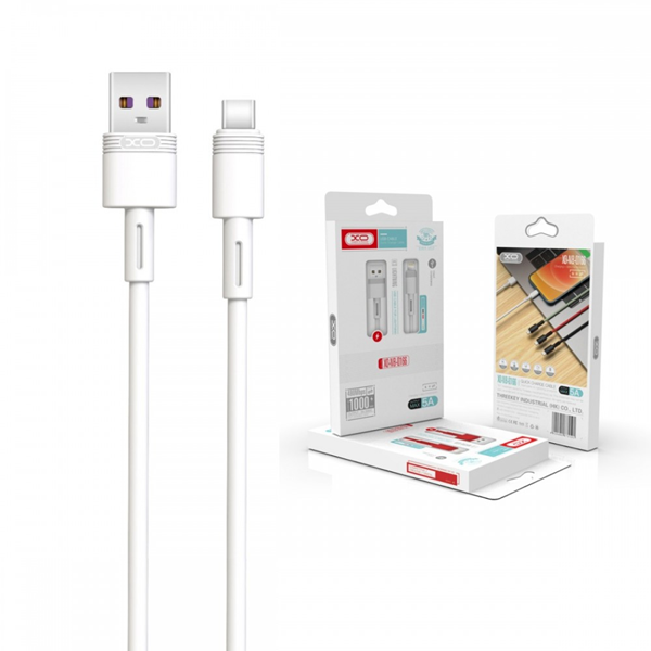 ΚΑΛΩΔΙΟ XO NBQ166 5A Fast Type-C White 1m