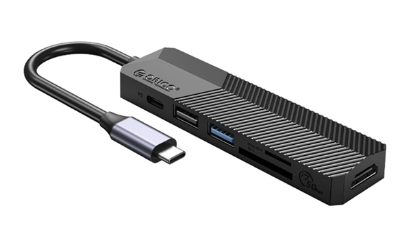 HUB USB DOCKING STATION ORICO MDK-5P, HDMI/2x USB/SD & TF, 4K, μαύρο