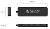 HUB USB 2.0 ORICO Hub FL01, 4x USB, μαύρο