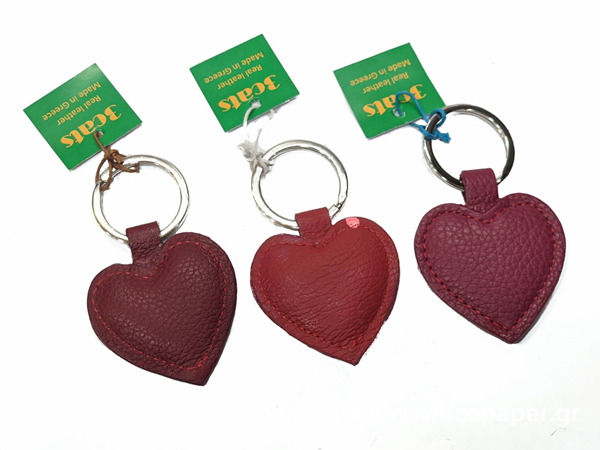 ΜΠΡΕΛΟΚ ΓΝΗΣΙΟ ΔΕΡΜΑ 5Χ9CM ΚΑΡΔΙΑ Νο2 made in Greece