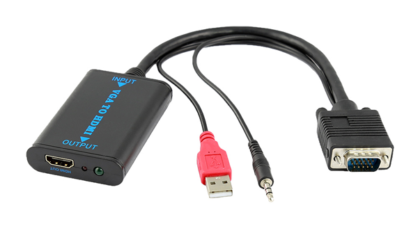 ΑΝΤΑΠΤΟΡΑΣ VGA-USB-3.5mm audio jack σε HDMI 1.4V, 0.20cm H070
