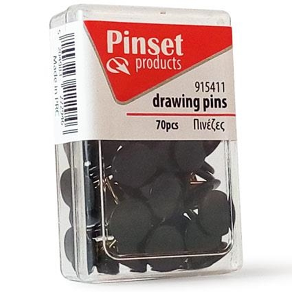 ΠΙΝΕΖΕΣ PINSET ΜΑΥΡΟ  ΧΡΩΜΑ  κουτάκι 70 τεμαχίων