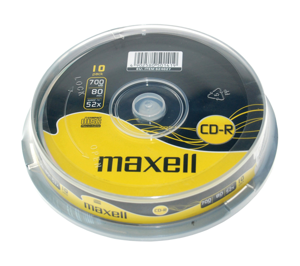 CD-R MAXEL 700MB 80min X52  BOX 10TEM