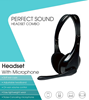 ΑΚΟΥΣΤΙΚΑ POWERTECH Headphones με μικρόφωνο PT-734 105dB, 40mm, 3.5mm, 1.8m, μαύρο