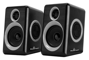 HXEIA POWERTECH Premium sound PT-972, 2x 3W RMS, 3.5mm, μαύρα