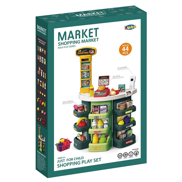 ΣΟΥΠΕΡ ΜΑΡΚΕΤ 44ΤΕΜ ΜΕ ΦΩΣ ΚΑΙ ΜΟΥΣΙΚΗ 76X12X48,5ΕΚ ΠΡΑΣΙΝΟ LUNA