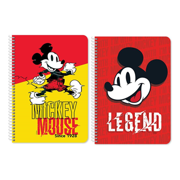 Τετράδιο Σπιράλ Disney Mickey Mouse A4, 2 Θέματα, 60 Φύλλα, 2 Σχέδια