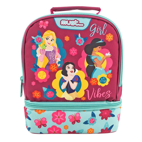 Τσαντάκι Φαγητού Ισοθερμικό Disney Princess Girl Vibes Must 2 Θήκες
