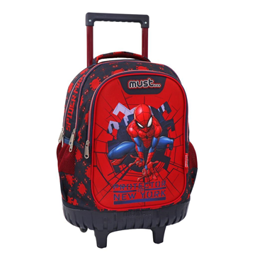 Σχολική Τσάντα Τρόλεϊ Δημοτικού Spiderman Protector of New York Must 3 Θήκες