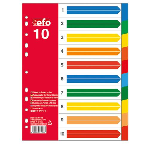 ΔΙΑΧΩΡΙΣΤΙΚΑ  SWORLD-SMART OFFICE Α4 10 ΧΡΩΜΑΤΑ ΠΛΑΣΤΙΚΑ