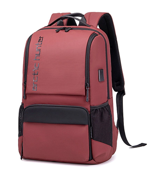 ΤΣΑΝΤΑ ARCTIC HUNTER τσάντα πλάτης B00532, θήκη laptop 15.6", USB, 28L, κόκκινη