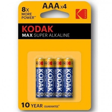 ΜΠΑΤΑΡΙΕΣ KODAK AAA MAX SUPER ALKALINE LR03 SET 4 ΤΕΜ 1.5V