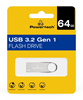MNHMH USB POWERTECH PT-1124, 64GB, USB 3.2, ασημί