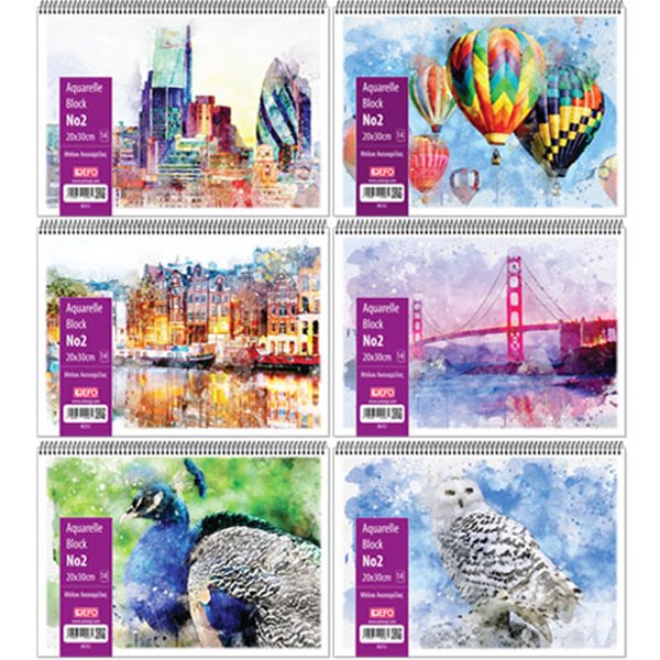 ΜΠΛΟΚ ΑΚΟΥΑΡΕΛΛΑΣ +EFO 20Χ30 Ν2 14Φ 220ΓΡ 6 ΣΧΕΔΙΑ ΕΞΩΦΥΛΛΟΥ