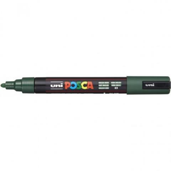ΜΑΡΚΑΔΟΡΟΣ UNI POSCA PC-5Μ 1.8-2.5mm ΠΡΑΣΙΝΟ XAKI ENGLISH GREEN