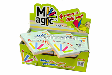 ΧΑΡΤΑΚΙΑ ΑΥΤΟΚ.STICKN 76Χ76mmΧ100Φ ΡΙΓΕ 4ΧΡΩΜΑΤΑ No:21577