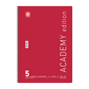 ΤΕΤΡΑΔΙΟ ΣΠΙΡΑΛ ACADEMY 17X25cm B5 5 ΘΕΜΑΤΑ 75φ. ΑΣΟΡΤΙ ΣΧΕΔΙΑ