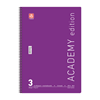 ΤΕΤΡΑΔΙΟ ΣΠΙΡΑΛ ACADEMY 21X29cm Α4 3 ΘΕΜΑΤΑ 90φ. ΑΣΟΡΤΙ ΧΡΩΜΑΤΑ 70ΓΡ
