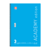 ΤΕΤΡΑΔΙΟ ΣΠΙΡΑΛ ACADEMY 21X29cm Α4 3 ΘΕΜΑΤΑ 90φ. ΑΣΟΡΤΙ ΧΡΩΜΑΤΑ 70ΓΡ