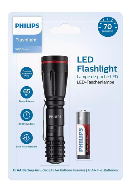 ΦΑΚΟΣ PHILIPS 10cm 1 LED 70LUMENS 65M X1AA ΜΠΑΤΑΡΙΕΣ SFL1000P-10