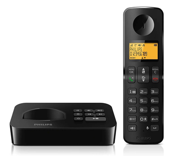 ΤΗΛΕΦΩΝΟ ΑΣΥΡΜΑΤΟ PHILIPS D265 ΜΑΥΡΟ ΕΛΛΗΝΙΚΟ ΜΕΝΟΥ,
