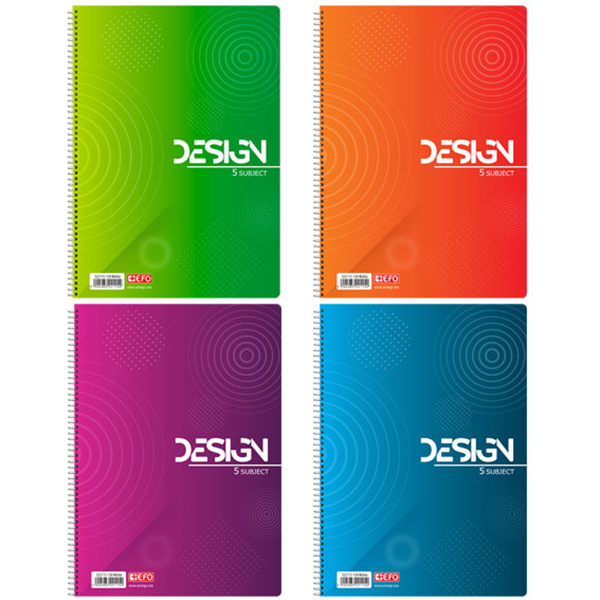 ΤΕΤΡΑΔΙΟ ΣΠΙΡΑΛ DESIGN 21Χ29cm A4 5Θ 150φ./300σελ.