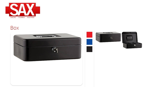 ΧΡΗΜΑΤΟΚΙΒΩΤΙΟ SAX 10 9X18X25cm ΜΑΥΡΟ