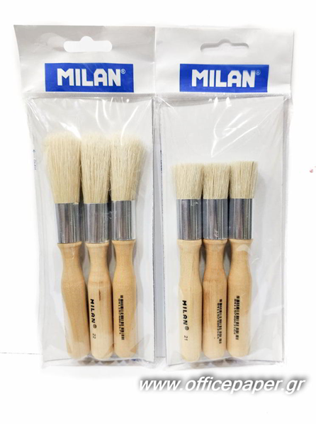 ΠΙΝΕΛΑ ΠΛΑΚΕ ΣΕΤ 3ΤΕΜ ΜΑΛΑΚΗ ΛΕΥΚΗ ΤΡΙΧΑ ΓΙΑ DECOUPAGE RCC804