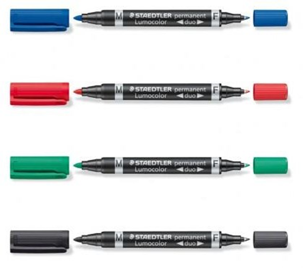 ΜΑΡΚΑΔΟΡΟΣ STAEDTLER LUMOCOLOR 348 F+M ΜΑΥΡΟΣ DUO