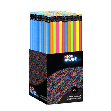 ΜΟΛΥΒΙ ΜΕ ΓΟΜΑ MUST ΤΡΙΓΩΝΙΚΟ HB2 6 ΧΡΩΜΑΤΑ 000584674