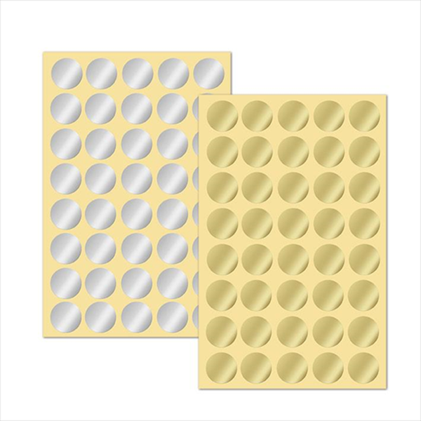 ΕΤΙΚΕΤΕΣ ΑΤΥΠΩΤΕΣ SELLOPLAST ΣΤΡΟΓΓΥΛΕΣ Φ18mm ΧΡΥΣΕΣ ΠΑΚ.40Φ