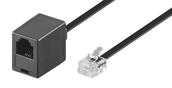 ΚΑΛΩΔΙΟ ΤΗΛΕΦΩΝΟΥ ΠΡΟΕΚΤΑΣΗ GOOBAY 68257, RJ11/RJ14 6P4C, 10m, μαύρο