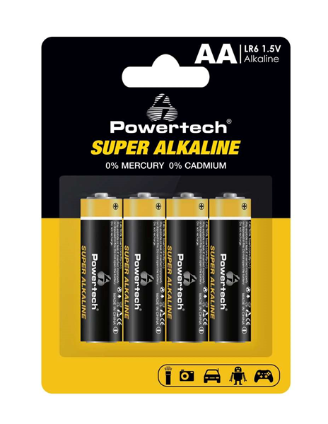 ΜΠΑΤΑΡΙΕΣ POWERTECH 1.5V Super Alkaline  AA PT-1214