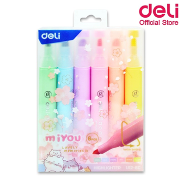 ΥΠΟΓΡΑΜΜΙΣΤΗΣ DELI MIYOU SET 6TEM U12-6C