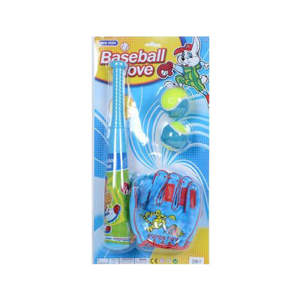 ΚΑΡΤΕΛΑ ΜΠΕΙΖΜΠΟΛ ΣΕΤ ΜΕ ΓΑΝΤΙ & 2 ΜΠΑΛΕΣ 26X51X8 ΕΚ.